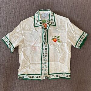 Casablanca Tennis Club Silk Shirt XL 🍊